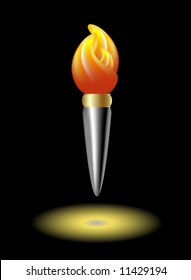 Elegant flaming torch.