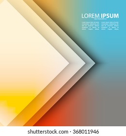 elegant flat transparent overlapping triangular elements on vibrant clean colorful background