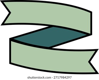 Icono de Vector plano elegante de un Anuncio de cinta ondulada en blanco. Perfecto para mostrar títulos, títulos, anuncios de premios y ofertas promocionales. Diseñado con una curva suave y un estilo clásico, lo que lo hace ideal para certificados, encabezados de Sitio web, insignias y decoraciones festivas.