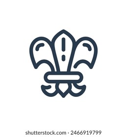 Elegante Fleur de Lis Emblem von Frankreich