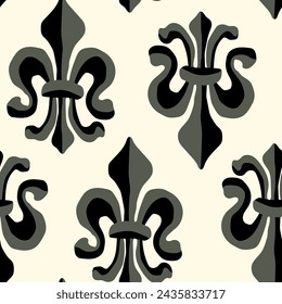 Elegant Fleur De Lis seamless pattern