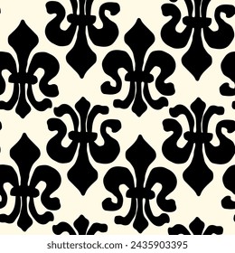 Elegant Fleur De Lis seamless pattern