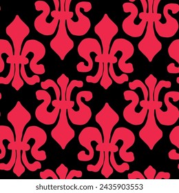 Elegant Fleur De Lis seamless pattern