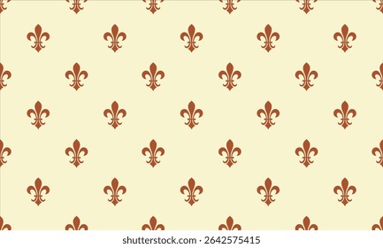 Elegant fleurdelis pattern, classic design for luxury branding, sophisticated textures, and vintage aesthetics. Ideal for website backgrounds, invitations, or textile prints.