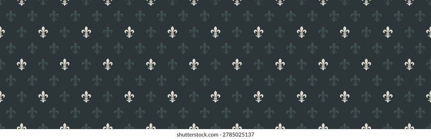 Elegant fleurdelis pattern in muted tones.  Perfect for adding a touch of regal sophistication to websites, invitations, or textile designs.
