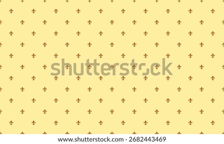 Elegant fleurdelis pattern on a pale yellow background.  Perfect for wedding invitations, stationery, or textile designs.