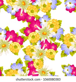 elegant floral abstract seamless pattern. For your fashion design, fabric, postcards. Congratulations and invitations for birthday, wedding, party and more. Vector illustration.