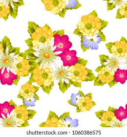 elegant floral abstract seamless pattern. For your fashion design, fabric, postcards. Congratulations and invitations for birthday, wedding, party and more. Vector illustration.