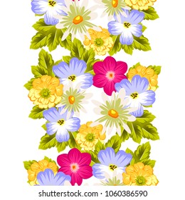 elegant floral abstract seamless pattern. For your fashion design, fabric, postcards. Congratulations and invitations for birthday, wedding, party and more. Vector illustration.