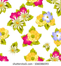 elegant floral abstract seamless pattern. For your fashion design, fabric, postcards. Congratulations and invitations for birthday, wedding, party and more. Vector illustration.