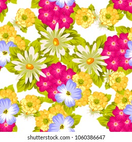 elegant floral abstract seamless pattern. For your fashion design, fabric, postcards. Congratulations and invitations for birthday, wedding, party and more. Vector illustration.