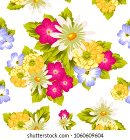 elegant floral abstract seamless pattern. For your fashion design, fabric, postcards. Congratulations and invitations for birthday, wedding, party and more. Vector illustration.