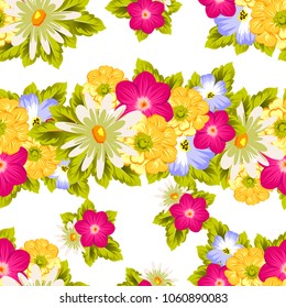 elegant floral abstract seamless pattern. For your fashion design, fabric, postcards. Congratulations and invitations for birthday, wedding, party and more. Vector illustration.