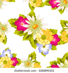 elegant floral abstract seamless pattern. For your fashion design, fabric, postcards. Congratulations and invitations for birthday, wedding, party and more. Vector illustration.
