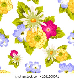 elegant floral abstract seamless pattern. For your fashion design, fabric, postcards. Congratulations and invitations for birthday, wedding, party and more. Vector illustration.