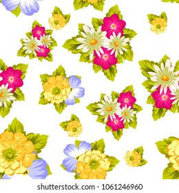 elegant floral abstract seamless pattern. For your fashion design, fabric, postcards. Congratulations and invitations for birthday, wedding, party and more. Vector illustration.