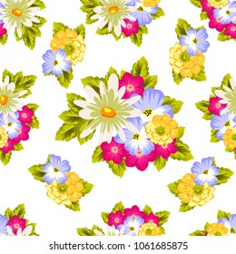 elegant floral abstract seamless pattern. For your fashion design, fabric, postcards. Congratulations and invitations for birthday, wedding, party and more. Vector illustration.