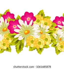 elegant floral abstract seamless pattern. For your fashion design, fabric, postcards. Congratulations and invitations for birthday, wedding, party and more. Vector illustration.