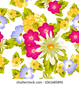 elegant floral abstract seamless pattern. For your fashion design, fabric, postcards. Congratulations and invitations for birthday, wedding, party and more. Vector illustration.