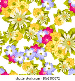 elegant floral abstract seamless pattern. For your fashion design, fabric, postcards. Congratulations and invitations for birthday, wedding, party and more. Vector illustration.
