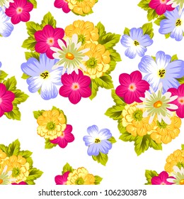 elegant floral abstract seamless pattern. For your fashion design, fabric, postcards. Congratulations and invitations for birthday, wedding, party and more. Vector illustration.