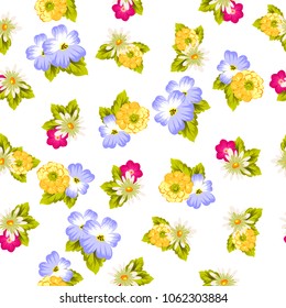 elegant floral abstract seamless pattern. For your fashion design, fabric, postcards. Congratulations and invitations for birthday, wedding, party and more. Vector illustration.