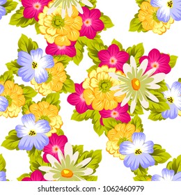 elegant floral abstract seamless pattern. For your fashion design, fabric, postcards. Congratulations and invitations for birthday, wedding, party and more. Vector illustration.