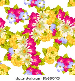 elegant floral abstract seamless pattern. For your fashion design, fabric, postcards. Congratulations and invitations for birthday, wedding, party and more. Vector illustration.