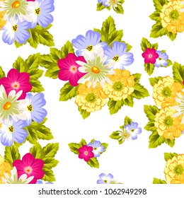 elegant floral abstract seamless pattern. For your fashion design, fabric, postcards. Congratulations and invitations for birthday, wedding, party and more. Vector illustration.
