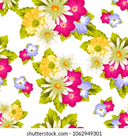 elegant floral abstract seamless pattern. For your fashion design, fabric, postcards. Congratulations and invitations for birthday, wedding, party and more. Vector illustration.