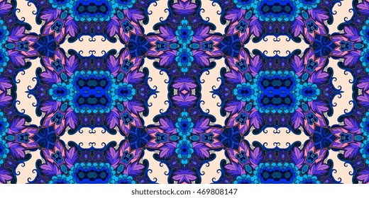 Elegant floral abstract seamless pattern. Vector background.