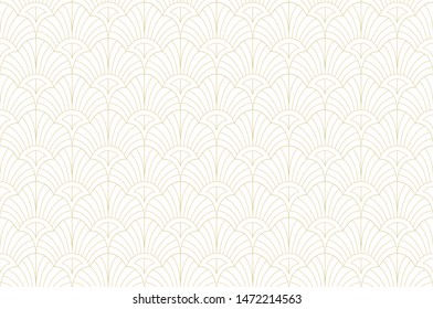 Elegant floral art nouveau seamless pattern. Abstract damask minimalist background. Geometric art deco texture.