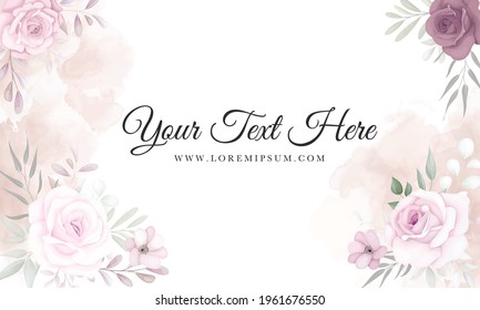 Elegant  floral  background with beautiful flowers ornament