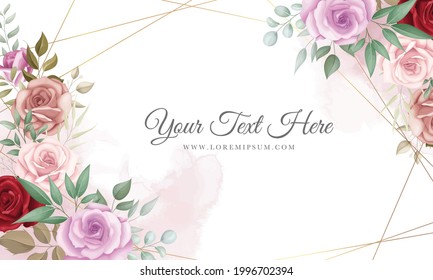 Elegant floral background with beautiful flowers ornament
