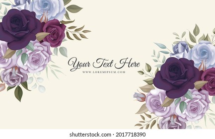 Elegant floral background with beautiful flowers decoration
