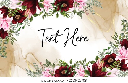 Elegant floral background with beautiful flowers ornament