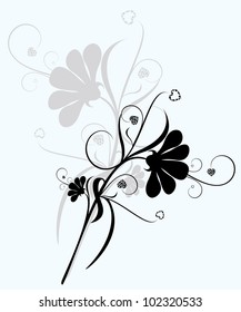 Elegant Floral background, design element, vector illustration