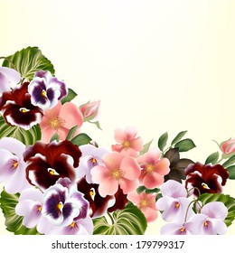 Elegant floral background with flowers for design