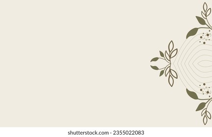 Elegant floral background with leaves and branches ornament