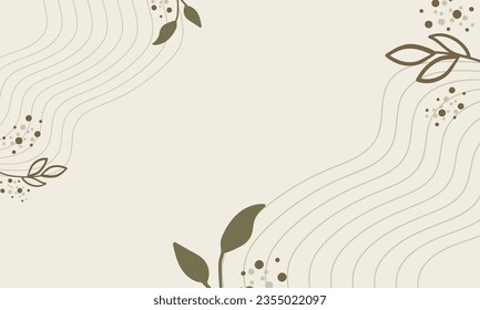 Elegant floral background with leaves and branches ornament