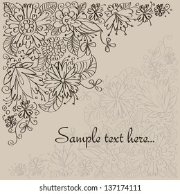 Elegant floral background, Floral pattern with a space for the writing