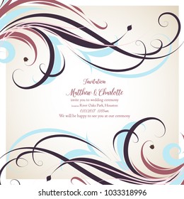 Elegant floral background with patterns, curls in antique style. Element for design, printing, decor, scrapbooking, creativity, postcard, flyer, brochure.