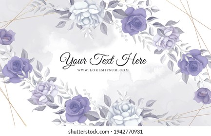Elegant  floral background with purple flower