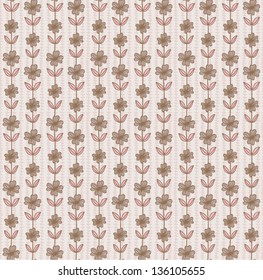 Elegant floral background. Seamless pattern with flowers and leafs. Abstract nature texture. Vintage style pattern for your design. Vector illustration