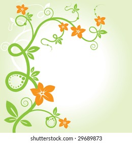 Elegant floral background. vector.