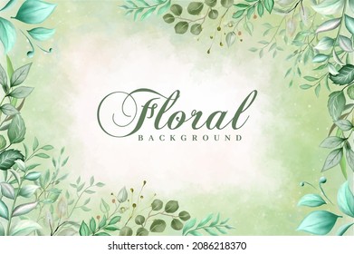 Elegant Floral Background with Watercolor Splash