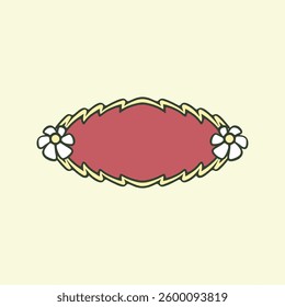 Elegant floral banner with text space design