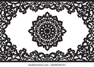  Elegante diseño floral del Vector del borde, 