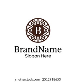 Elegant Floral Crest Logo Design Template for Premium Brands