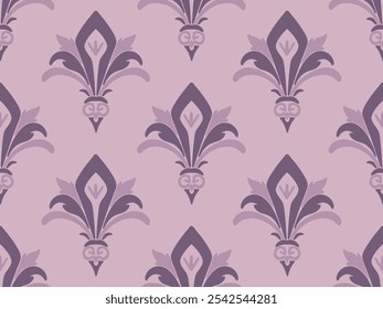 Padrão de damasco floral elegante. Textura para tecido, azulejo, tapete, papel de parede, fundo e preenchimento de página da web.